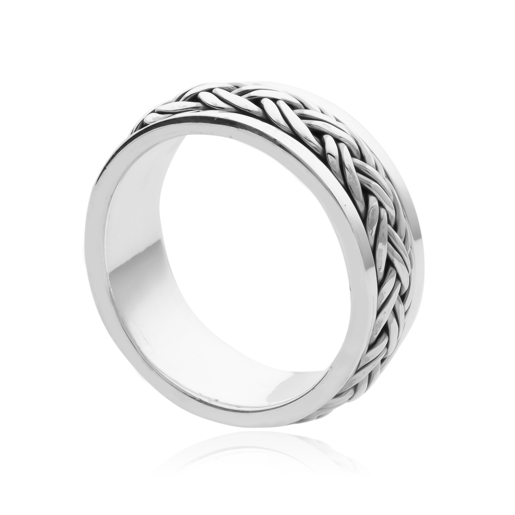 Spinning Braided Ring - 925 Silver - Image 2