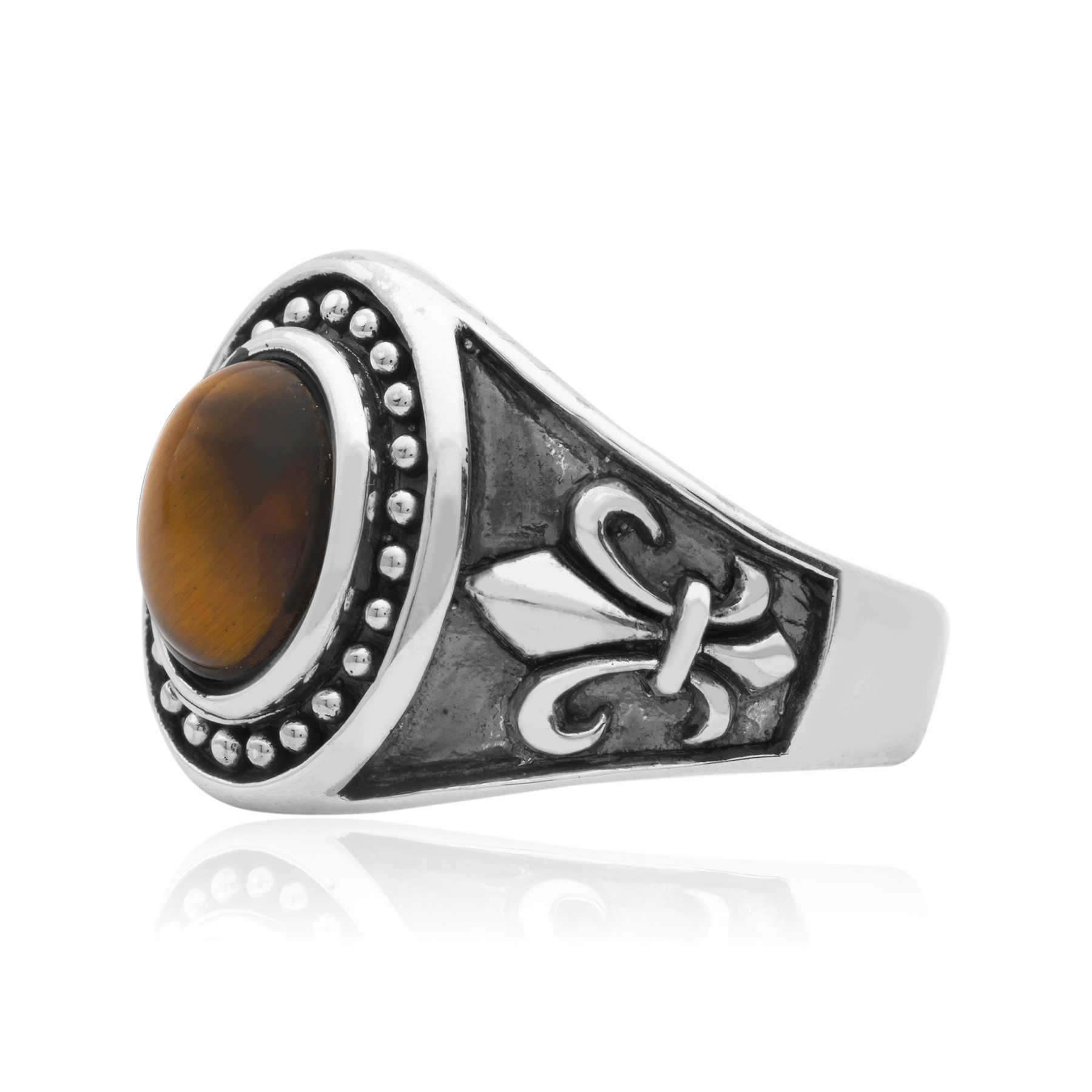 Silver Ring with Tiger’s Eye Stone - Image 2