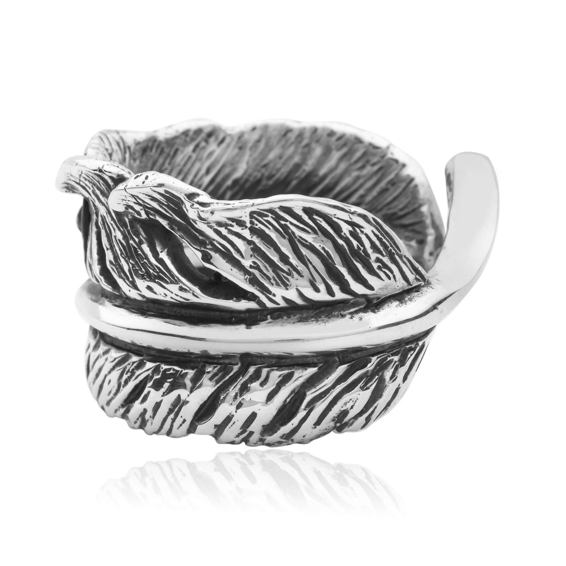 Silver Feather Ring - Image 2