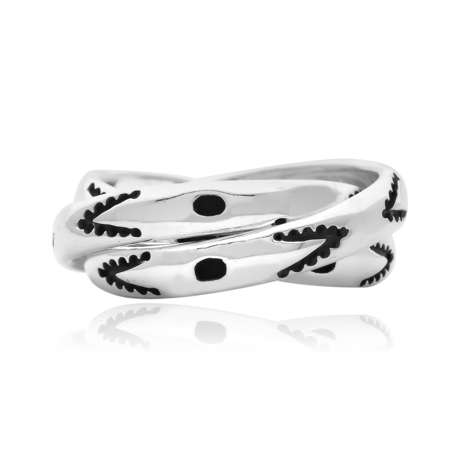 Triple Interwoven Ring - 925 Silver