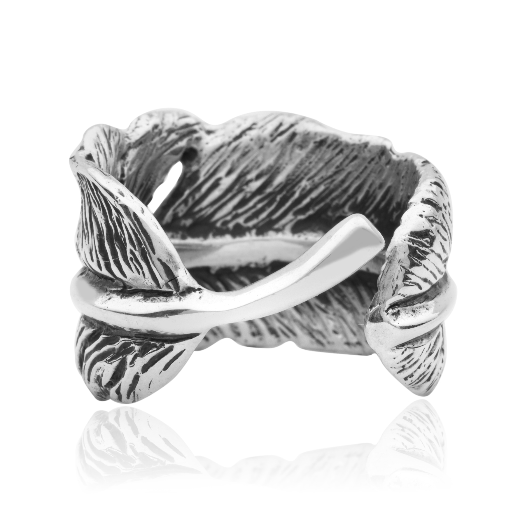 Silver Feather Ring - Image 3