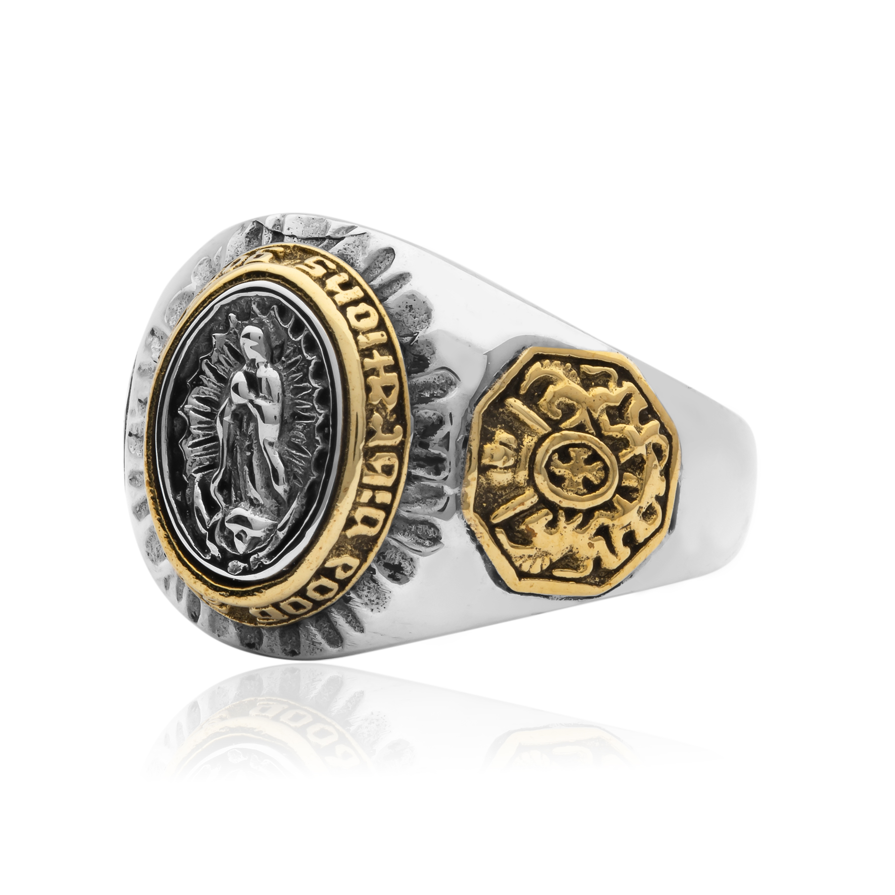 Silver ring with Virgin Mary - Image 2