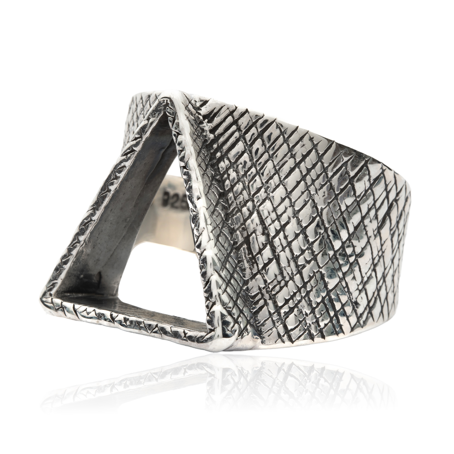 Silver Triangle Ring - Image 2