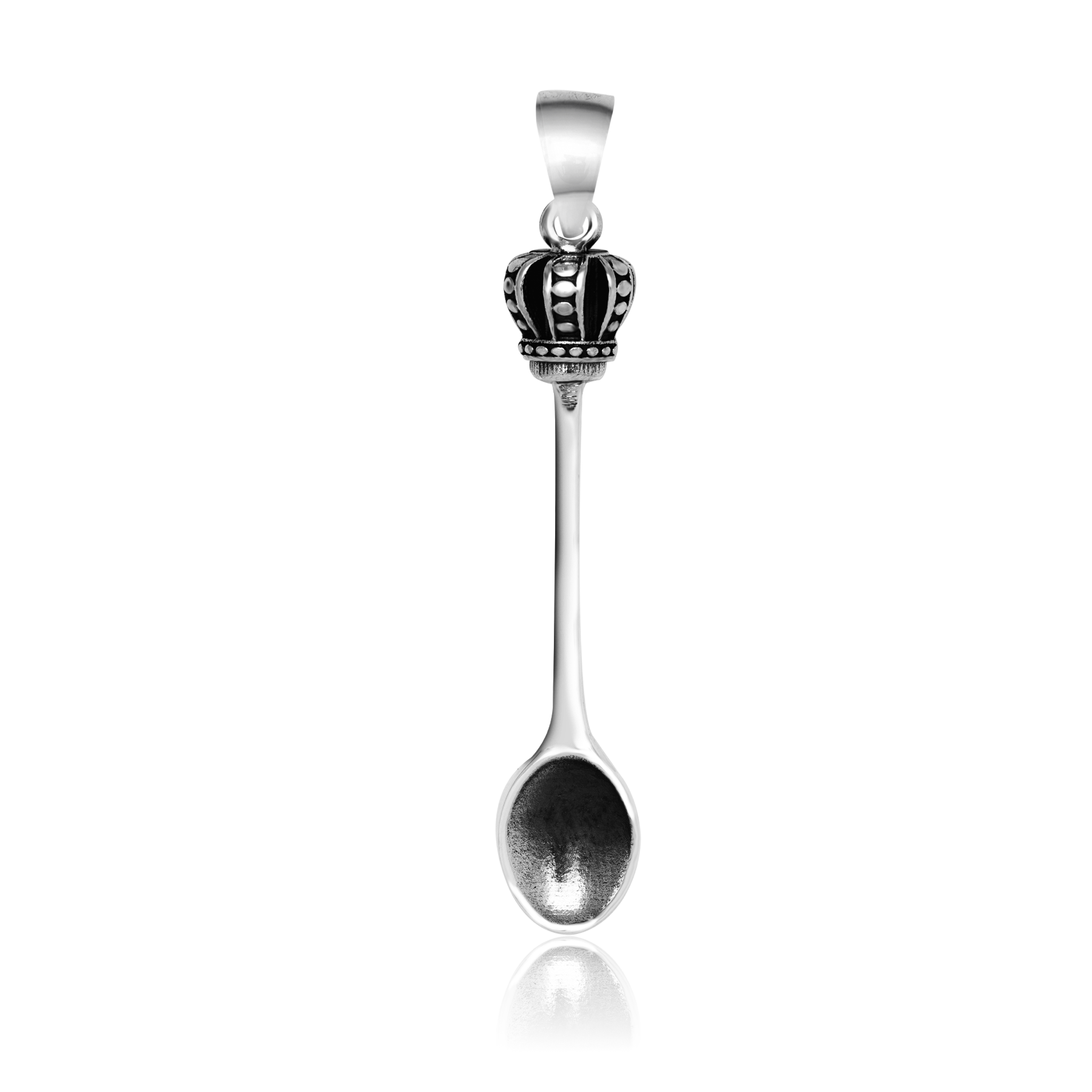 Crowned Spoon Pendant – 925 Silver