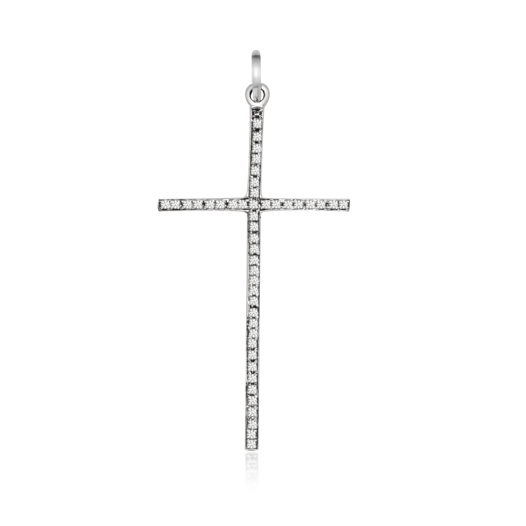 Cross Pendant with Cubic Zirconia – 925 Silver