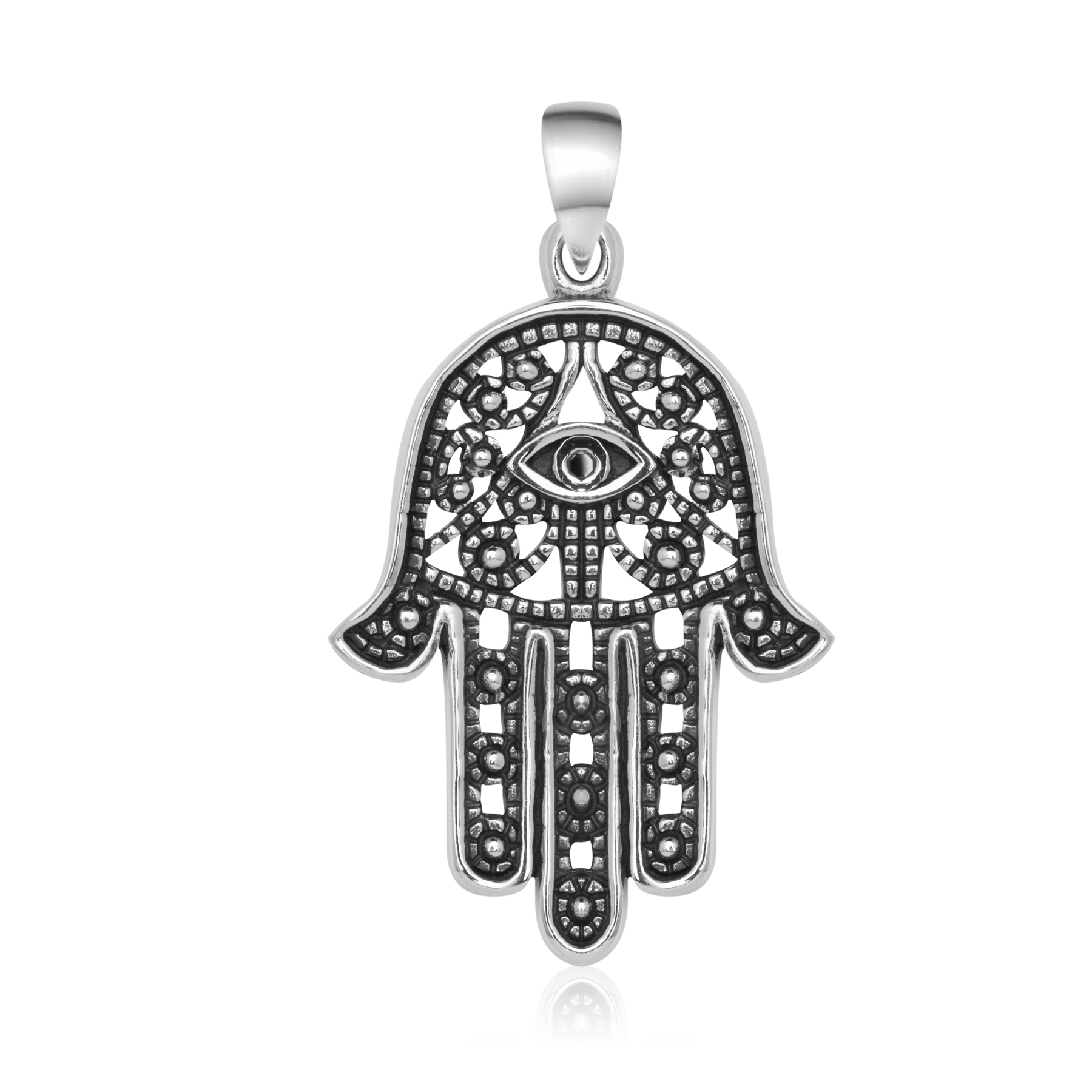 Hamsa Hand Pendant – 925 Sterling Silver