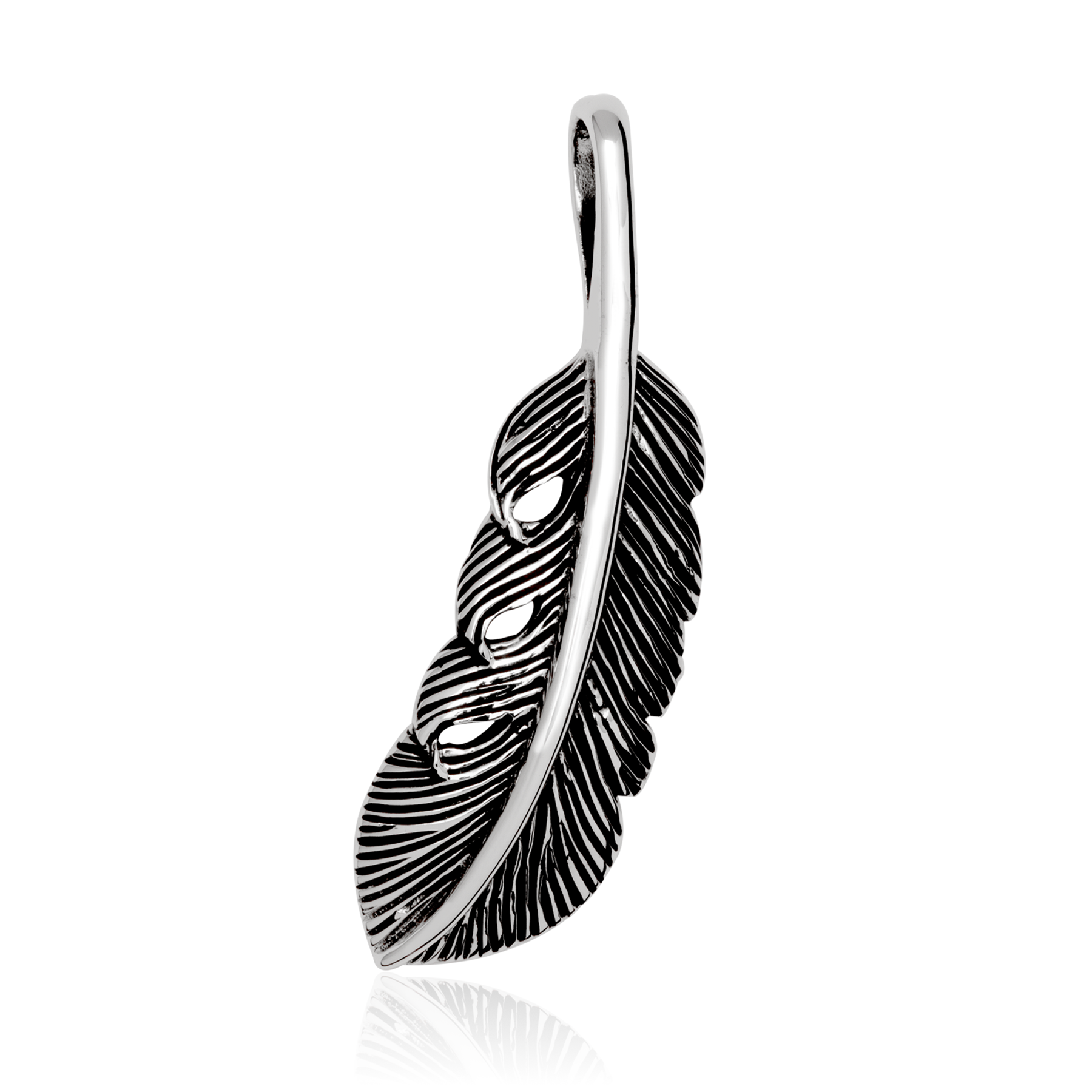 Feather Pendant in 925 Silver