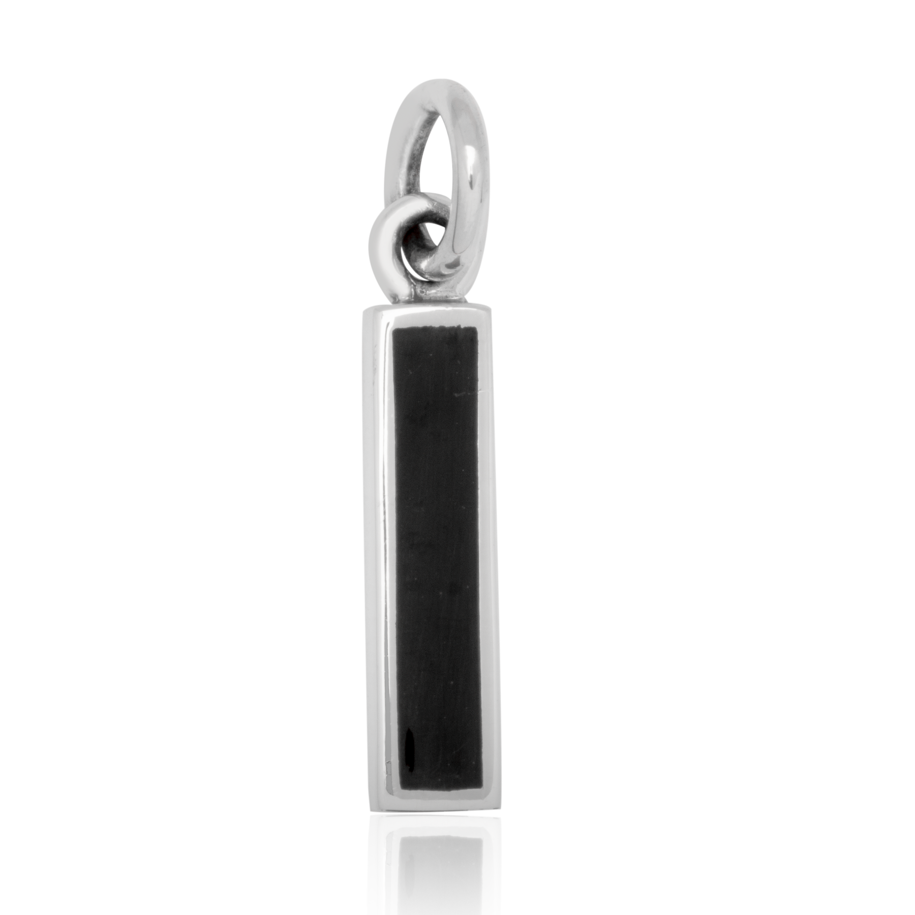 Onyx Rectangular Pendant in 925 Silver