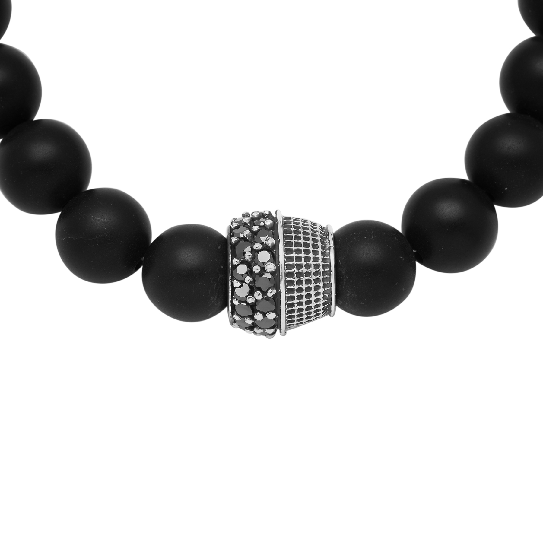 Matte Onyx Necklace - 925 Silver with Onyx Details - Image 2