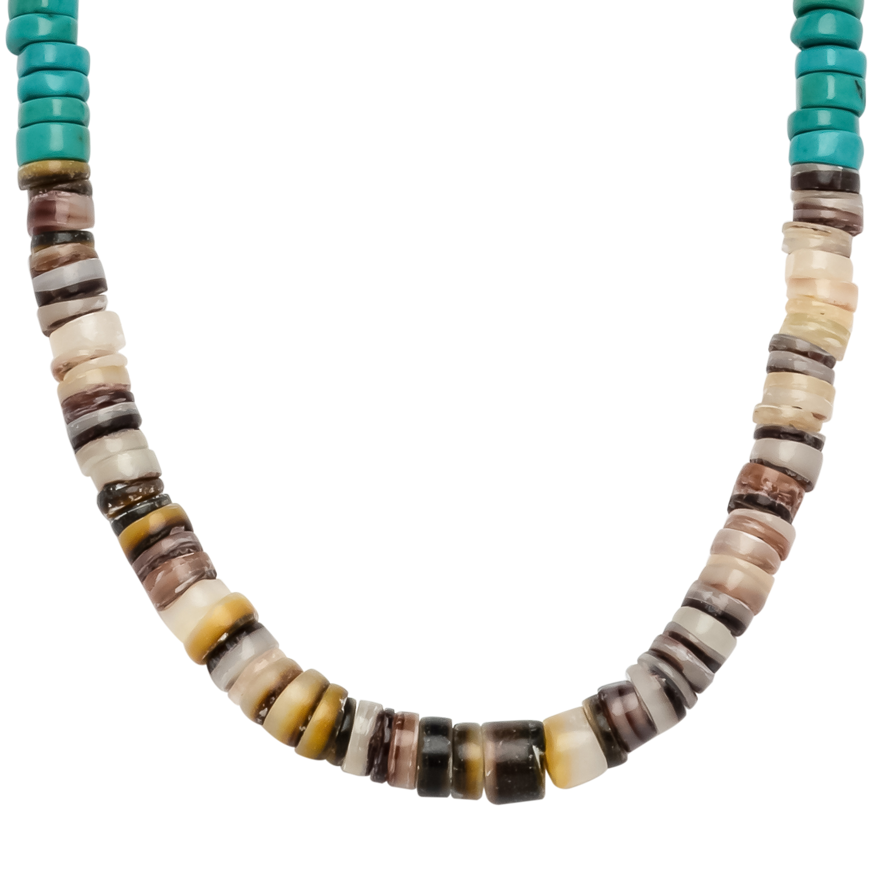 Natural Stone and Red Coral Necklace - Image 2