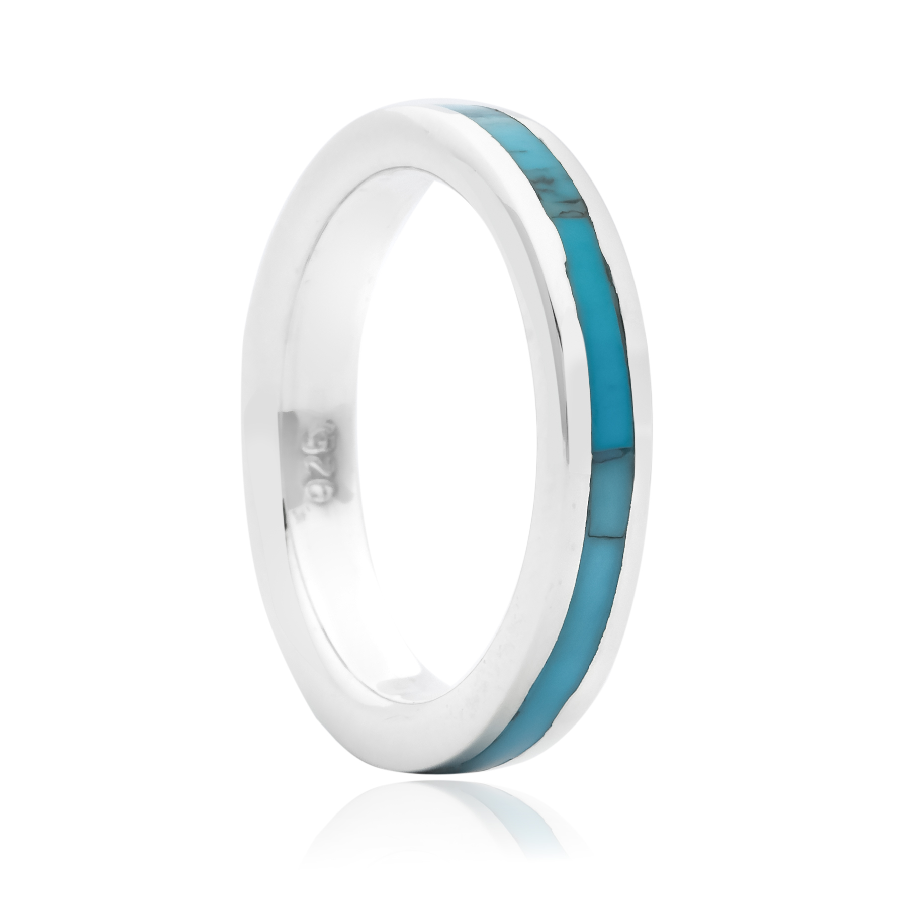Thin Turquoise Ring – Silver 925 - Image 2