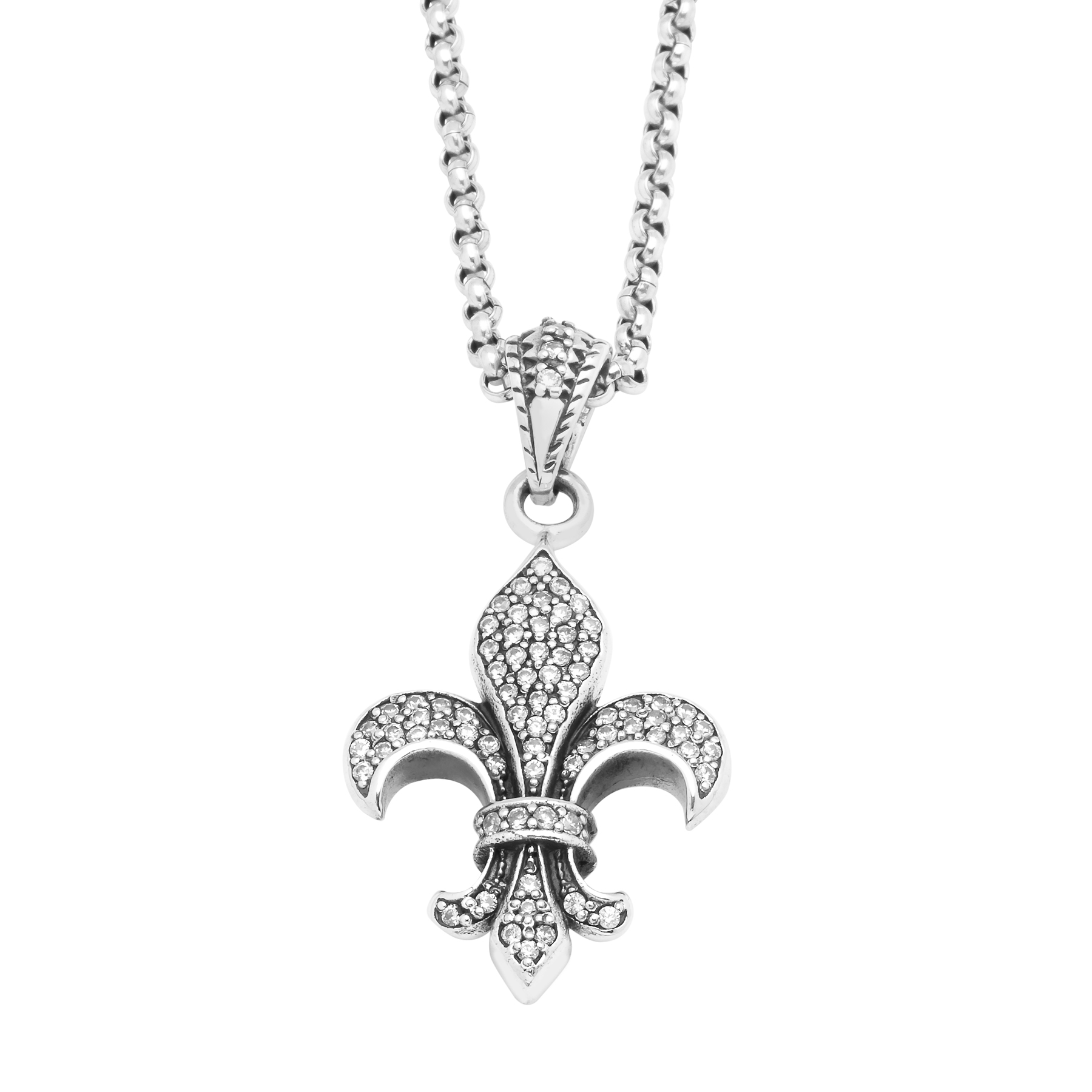 Colgante Flor de Lis Total Circonitas - Plata 925
