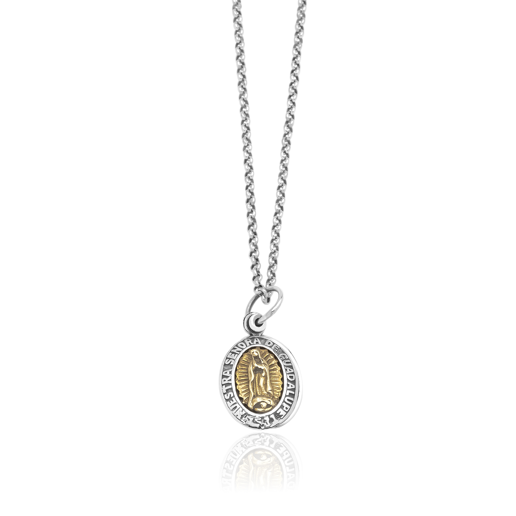 Our Lady of Guadalupe Medal Two-Tone - Silver 925