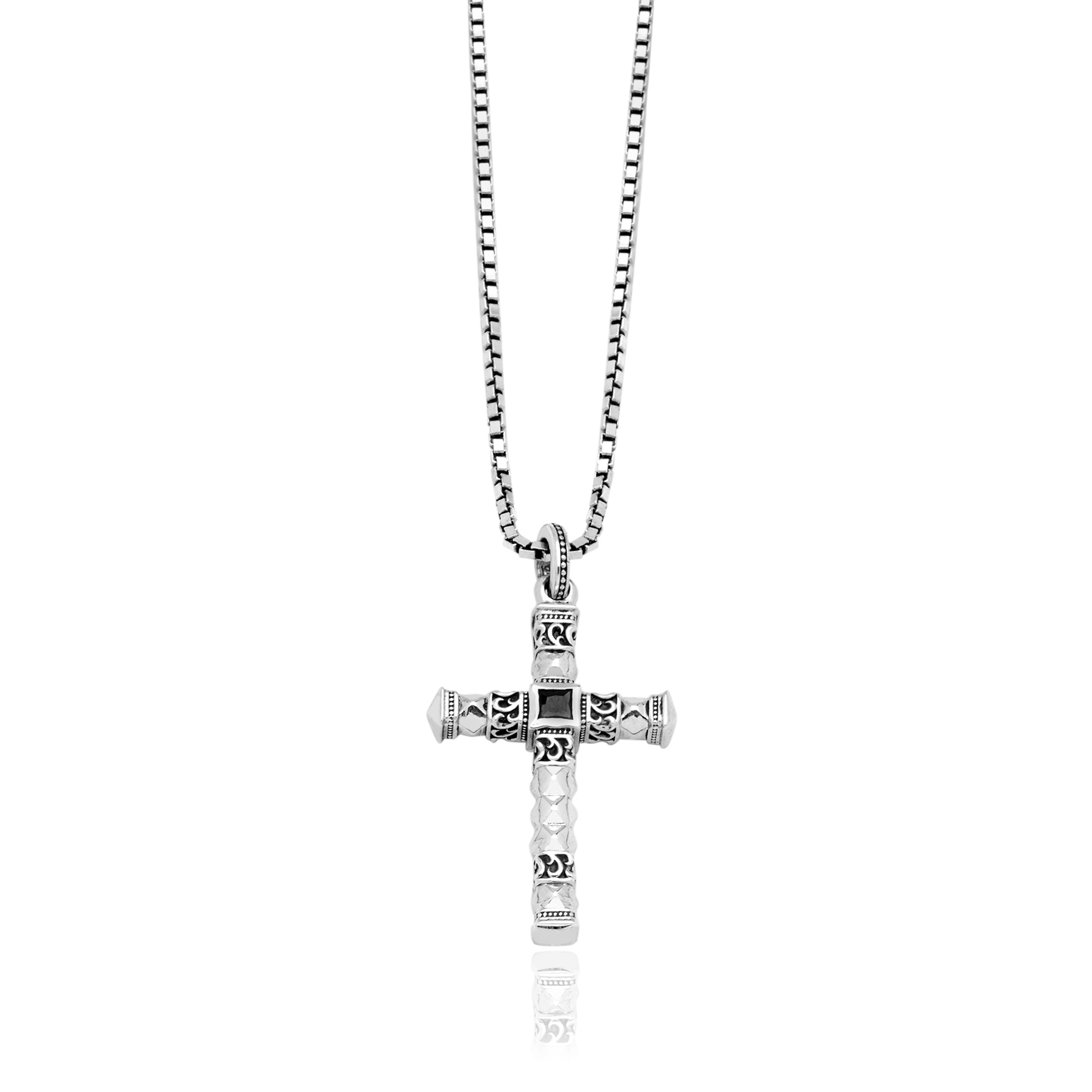 Designer Cross Pendant – 925 Silver