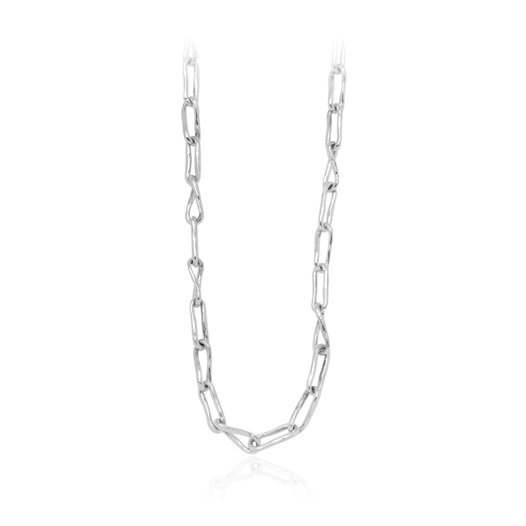 925 Silver Chain with Elongated Links