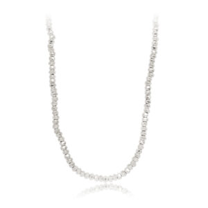 925 Silver Necklace with Faceted Beads