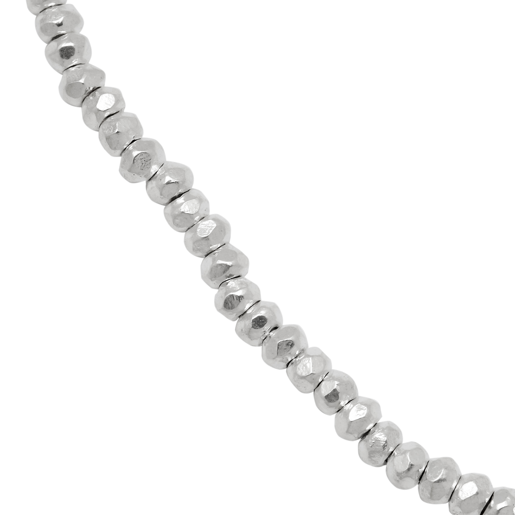 925 Silver Necklace with Faceted Beads - Image 2