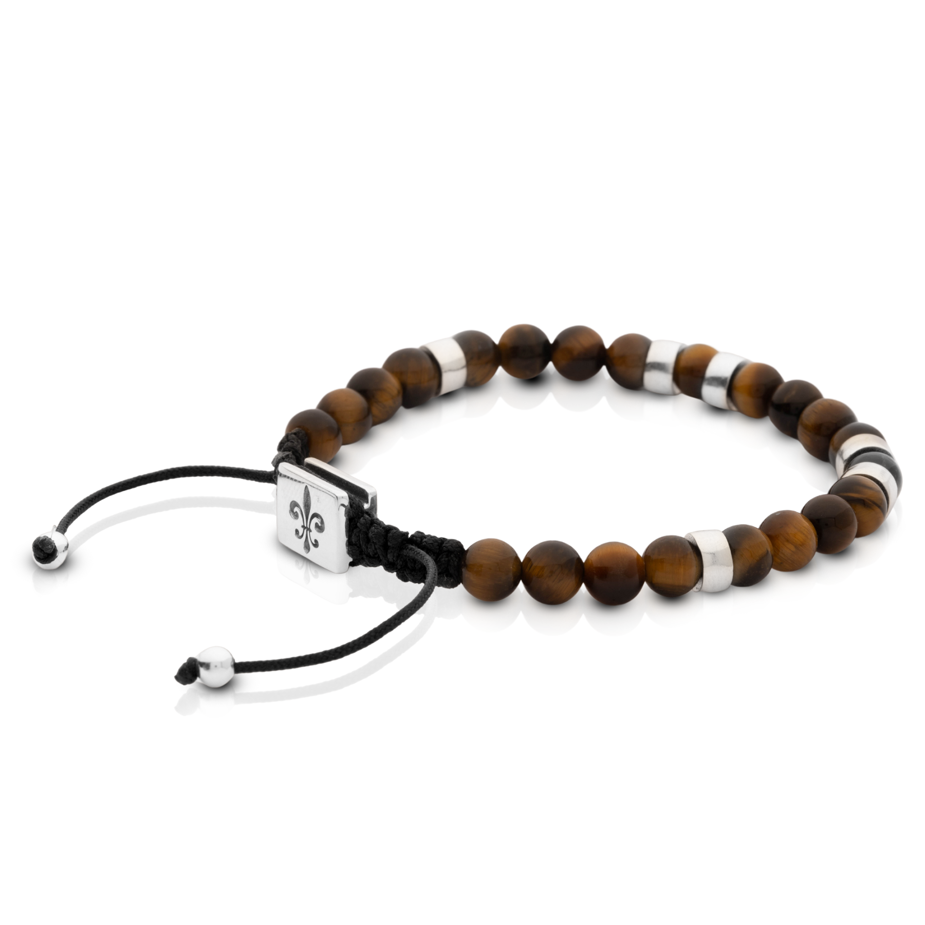 Adjustable Tiger's Eye and 925 Silver Bracelet - Image 2