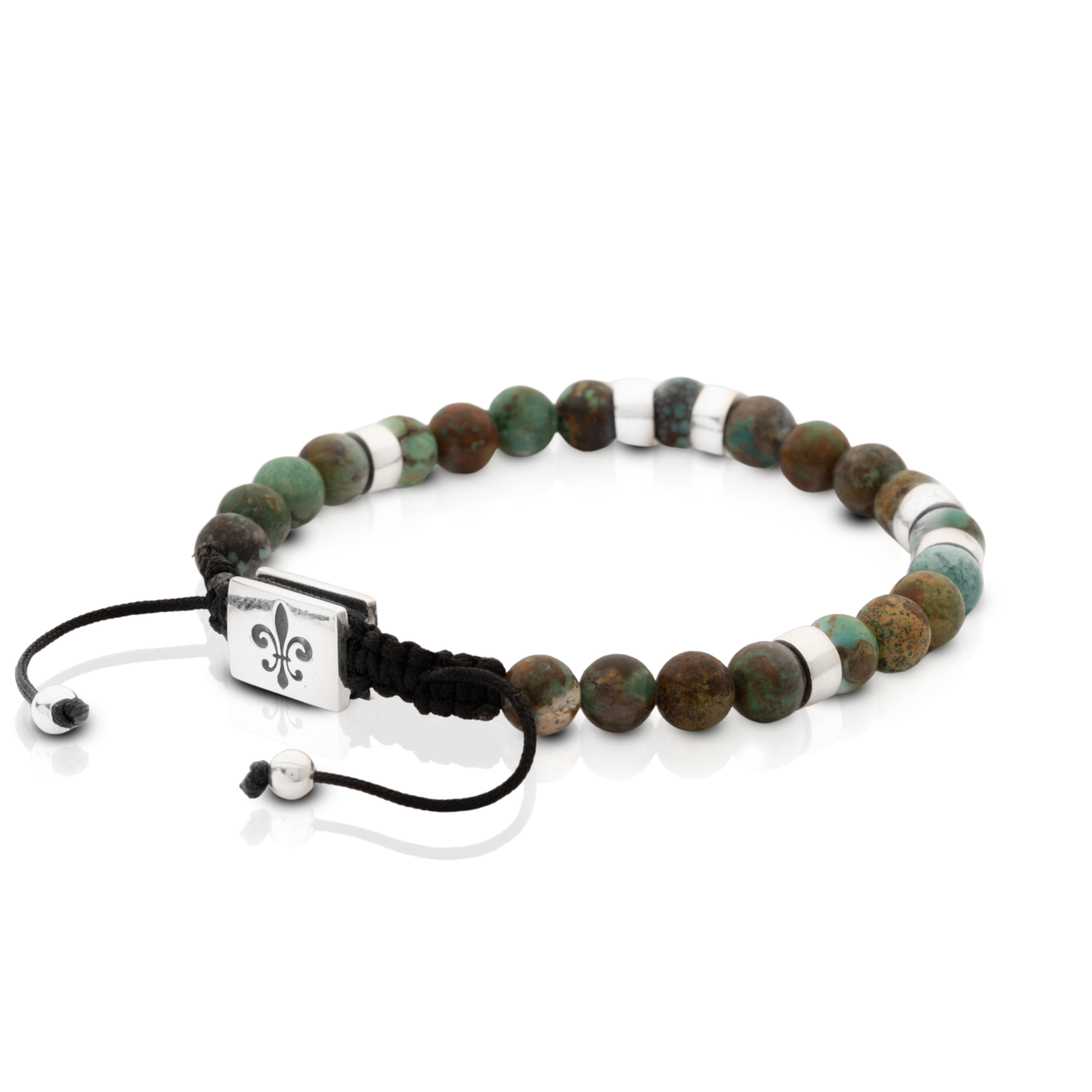 Natural Turquoise and 925 Silver Bracelet - Image 2