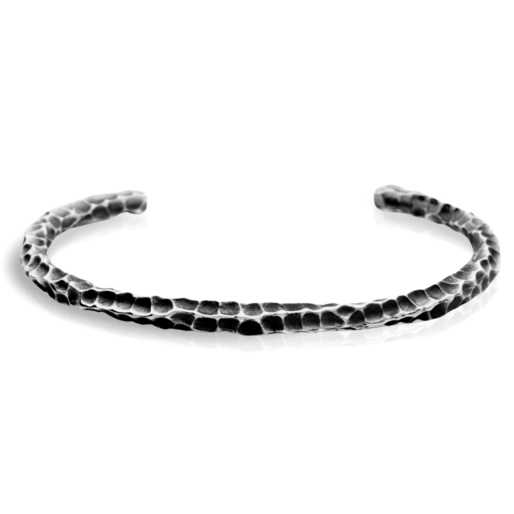 925 Silver Bracelet with Hammered Finish