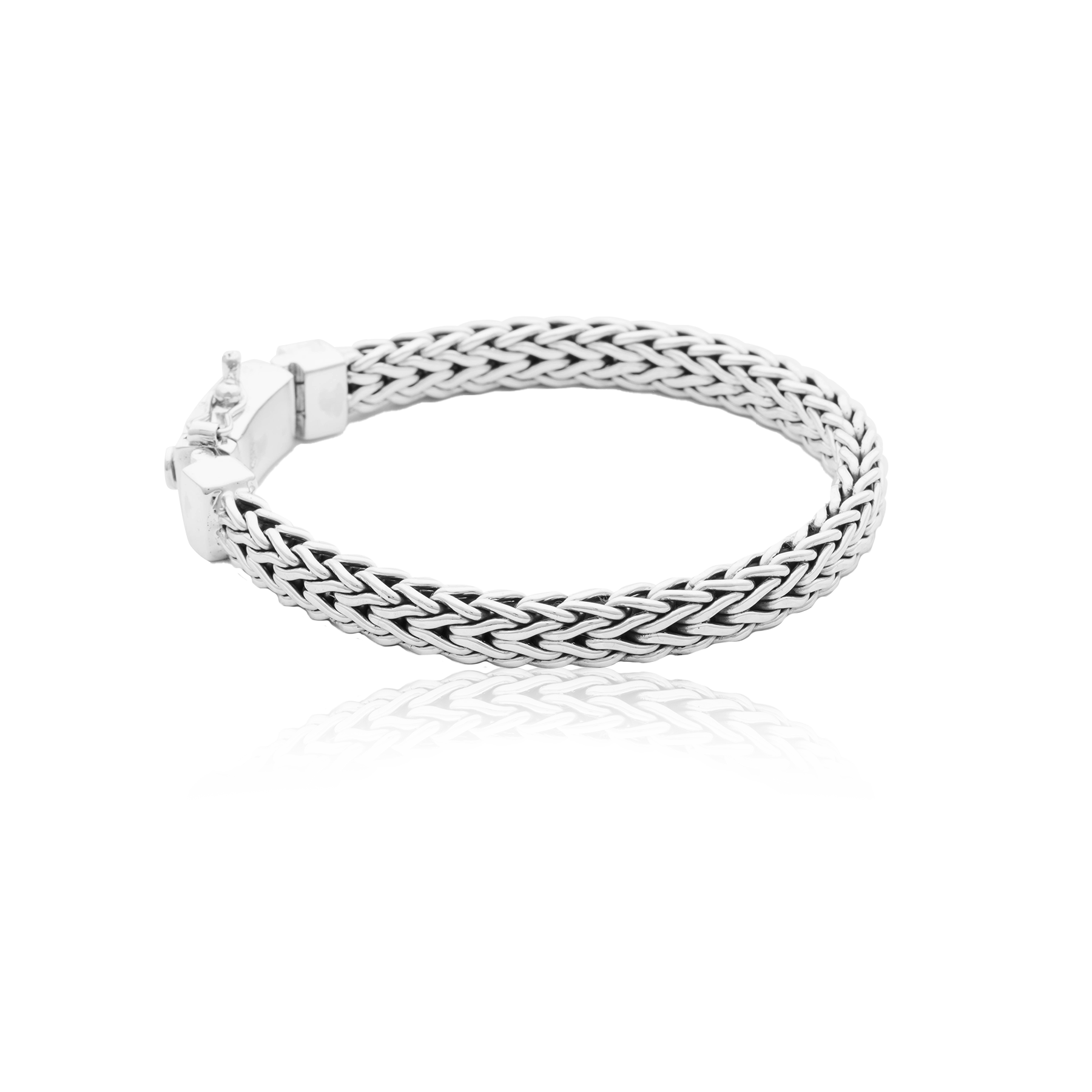 925 Silver Snake-Tail Weave Bracelet
