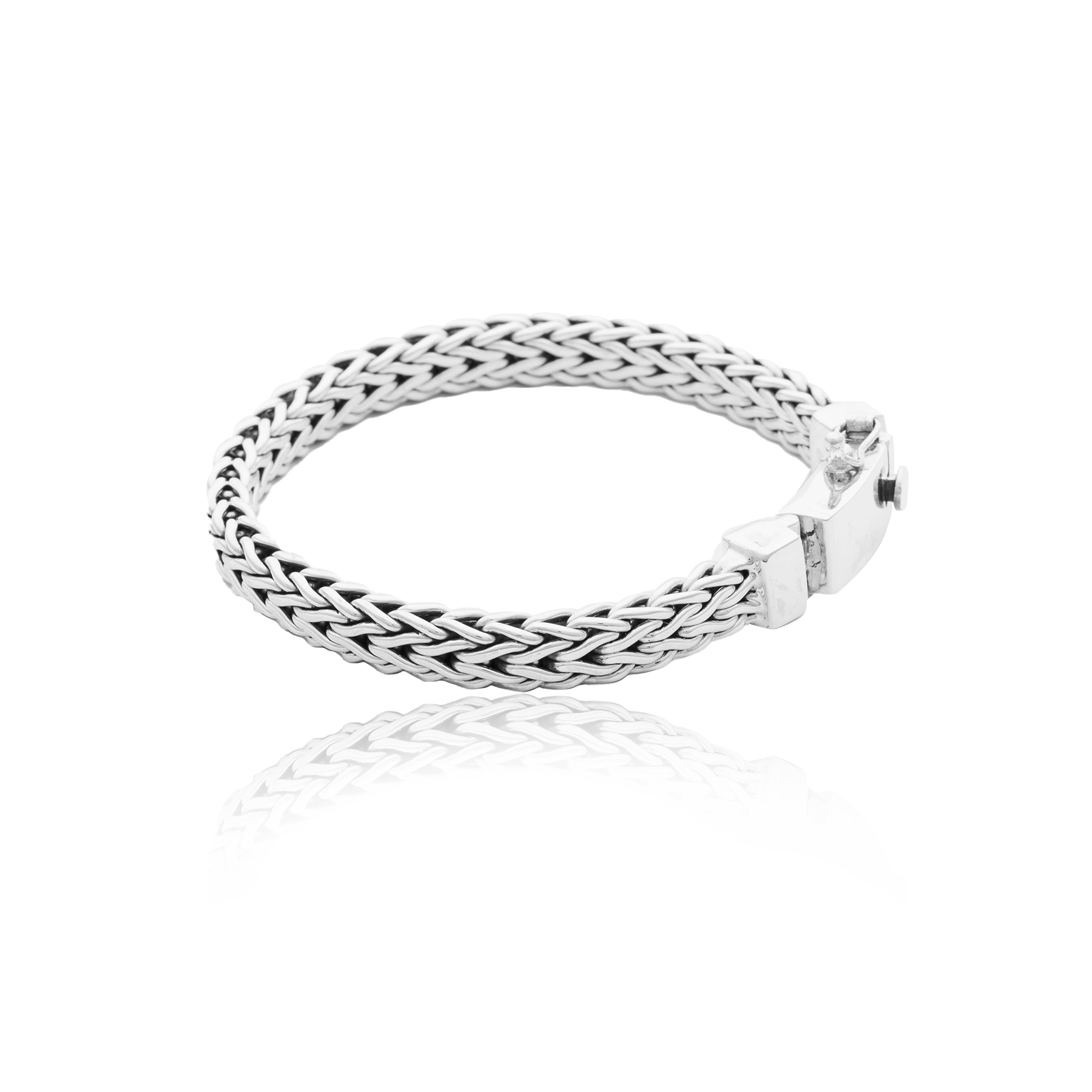 925 Silver Snake-Tail Weave Bracelet - Image 2