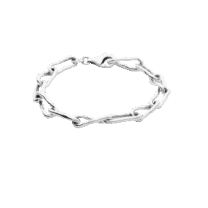 Silver 925 Bracelet with Elongated Link Chain