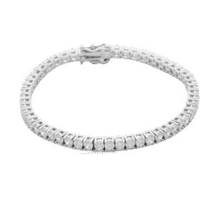 Thick Silver 925 Tennis Bracelet with Cubic Zirconia