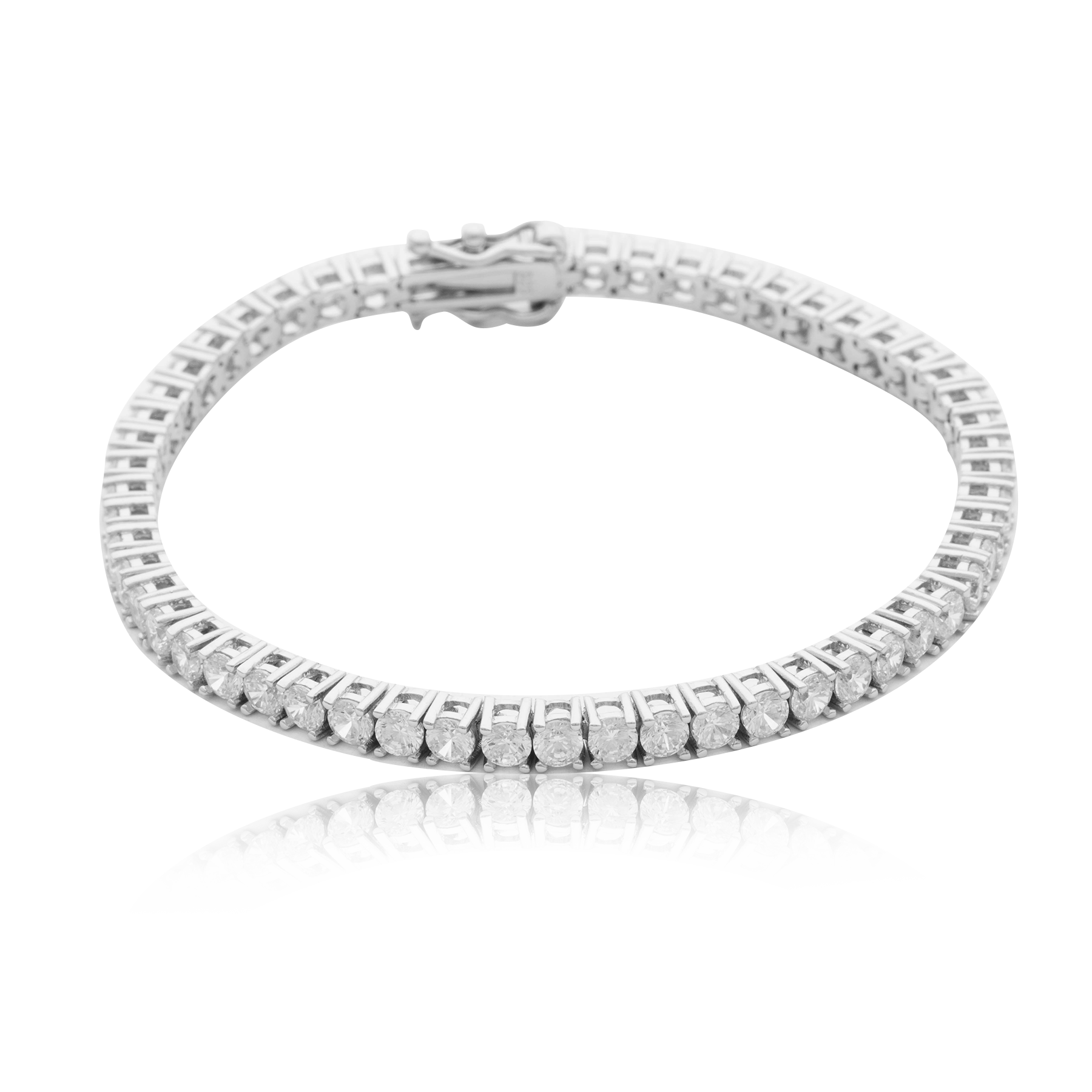 Thick Silver 925 Tennis Bracelet with Cubic Zirconia