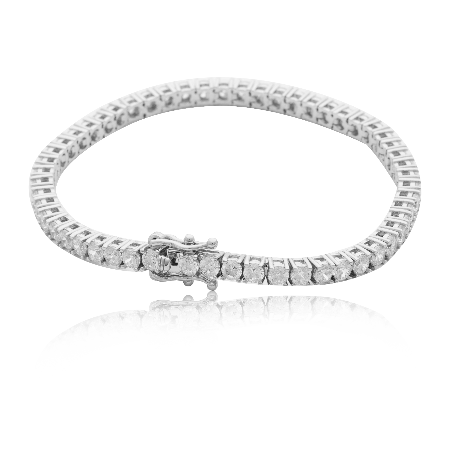 Thick Silver 925 Tennis Bracelet with Cubic Zirconia - Image 2