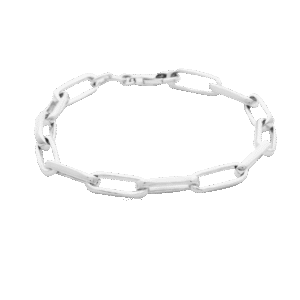 Silver 925 Rectangular Link Bracelet